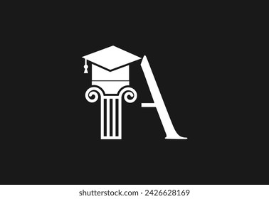 Niedrige feste Logo mit letzterem A Vektor-Vorlage, Gerechtigkeits-Logo, Gleichheit, Urteilslogo Vektor-Illustration