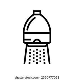 low flow showerhead water saving line icon vector. low flow showerhead water saving sign. isolated contour symbol black illustration