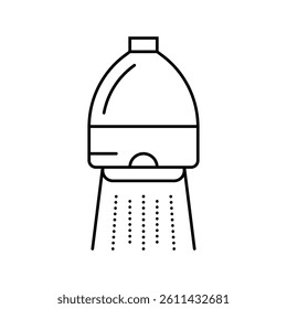 low flow showerhead water saving line icon vector. low flow showerhead water saving sign. isolated contour symbol black illustration