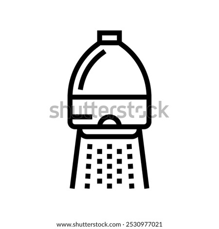 low flow showerhead water saving line icon vector. low flow showerhead water saving sign. isolated contour symbol black illustration