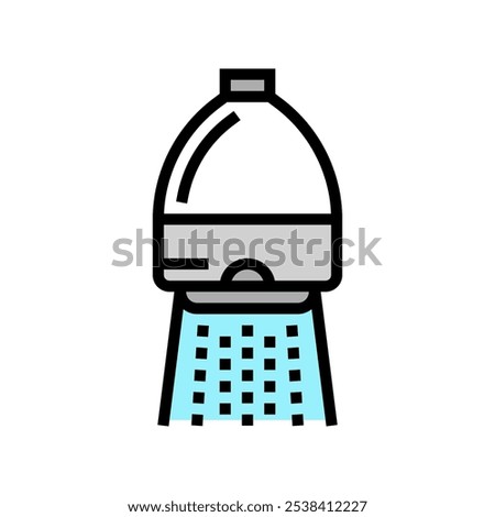 low flow showerhead water saving color icon vector. low flow showerhead water saving sign. isolated symbol illustration