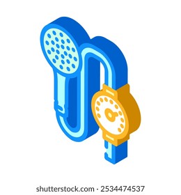 low flow water fixtures energy isometric icon vector. low flow water fixtures energy sign. isolated symbol illustration