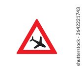 low flying aircraft icon symbol sign vector