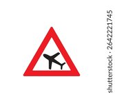 low flying aircraft icon symbol sign vector