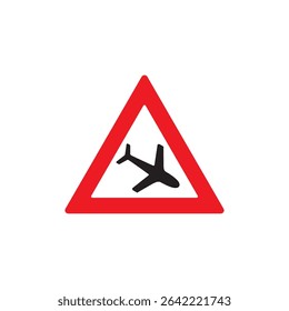 low flying aircraft icon symbol sign vector