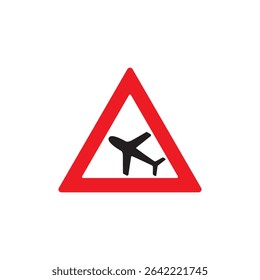 low flying aircraft icon symbol sign vector