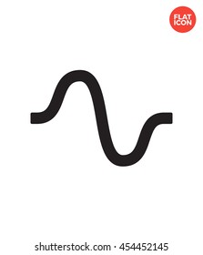 Low Frequency Wave Icon Flat Style Isolated Vector Illustration
