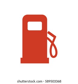 Low fuel level icon. Car dashboard icon. Vector illustration