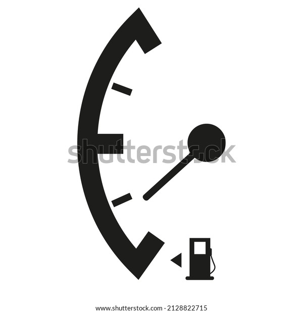 Low fuel sign. The gas tank is\
empty. illustration on a white background.\
illustration