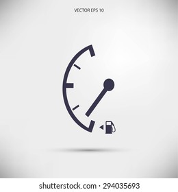Low fuel sign isolated icon