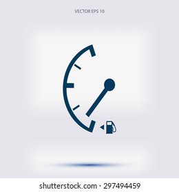 Low fuel sign isolated icon