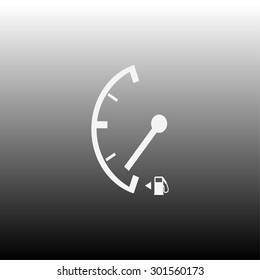 Low fuel sign isolated icon