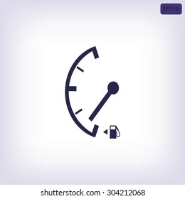 Low fuel sign isolated icon