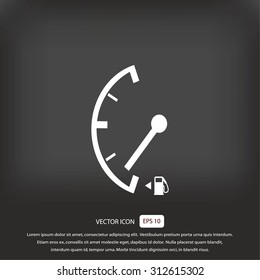 Low fuel sign isolated icon