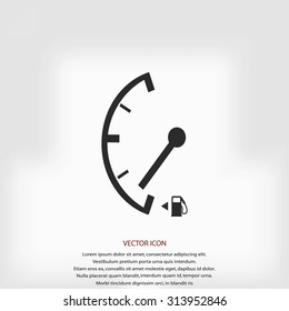 Low fuel sign isolated icon