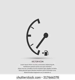 Low fuel sign isolated icon