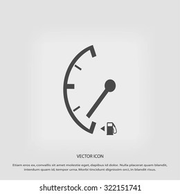 Low fuel sign isolated icon