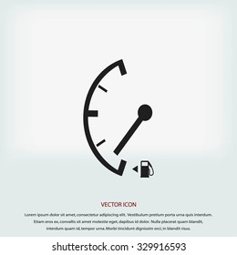 Low fuel sign isolated icon