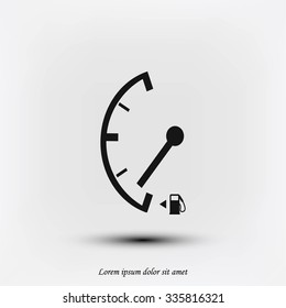 Low fuel sign isolated icon