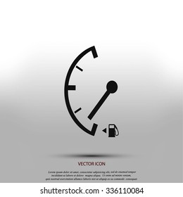 Low fuel sign isolated icon