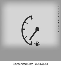 Low fuel sign isolated icon