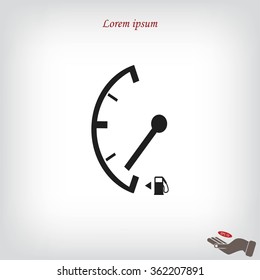 Low fuel sign isolated icon