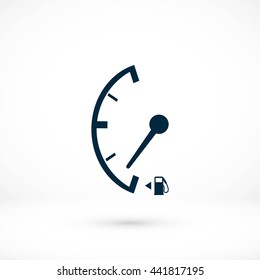 Low fuel sign isolated icon