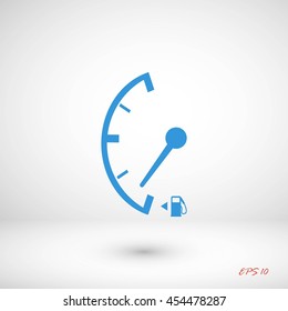 Low fuel sign isolated icon