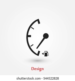 Low fuel sign  isolated icon, flat design best vector icon