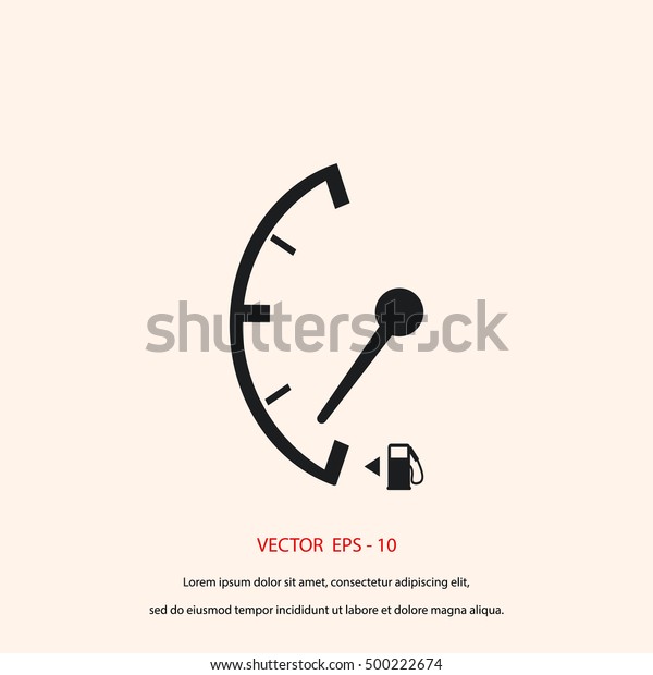 Low fuel sign  isolated icon, flat design best\
vector icon