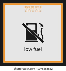 low fuel  vector icon
