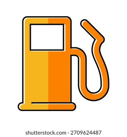 low fuel warning car driving obstacles color icon vector. low fuel warning car driving obstacles sign. isolated symbol illustration