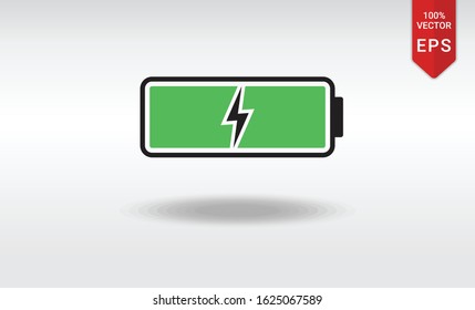 low full battery charge icon set