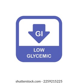 Low glycemic logo design badge