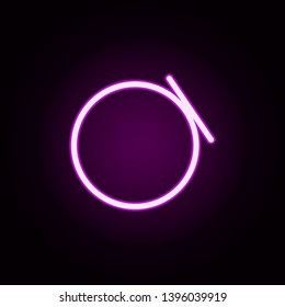 low heat neon icon. Elements of laundry set. Simple icon for websites, web design, mobile app, info graphics