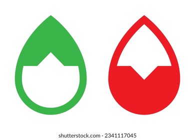 Low and high cal drop icons 