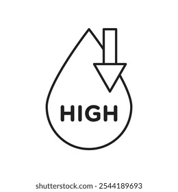 Niedrig und hoch Cholesterin Symbol. isoliertes Vektorsymbol.