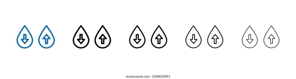 Low and high cholesterol icon Outline vector logo for web ui