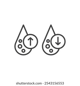 Low and high cholesterol icon set. vector illustration.
