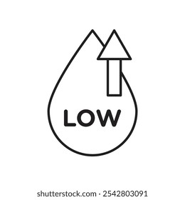 Low and high cholesterol icon simple black line style.