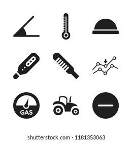 low icon. 9 low vector icons set. minus, tractor side view and angle icons for web and design about low theme