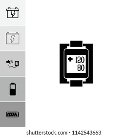 Low icon. collection of 6 low filled and outline icons such as blood pressure measure, blood pressure. editable low icons for web and mobile.