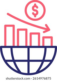 Low Icon Color Vector Illustration