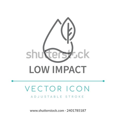 Low Impact Business Eco Friendly Vector Line Icon
