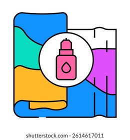 low impact dyes sustainable fashion line icon vector. low impact dyes sustainable fashion sign. isolated symbol illustration