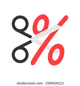 Low Interest Cut. Rate Cut Illustration, Stop Percent Growth