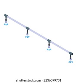 Low irrigation icon isometric vector. Farm hose. Water pipe