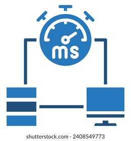 Low Latency icon line vector illustration