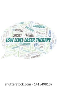 Low Level Laser Therapy word cloud. Wordcloud made with text only.