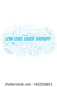 Low Level Laser Therapy Word Cloud. Wordcloud Made With Text Only.